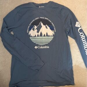 Columbia Men's Graphic Blue Long Sleeve Tee